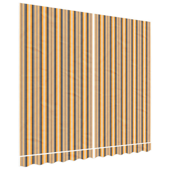 Tissu de remplacement pour auvent rayures multicolores 3x2,5 m
