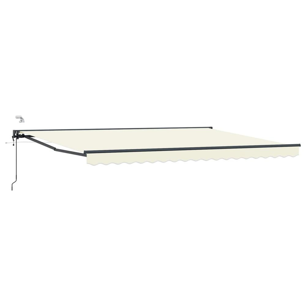Auvent rétractable électrique crème et anthracite 5 × 3,5 m