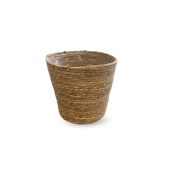 Cache pots ronds en jonc de mer naturel - osier - ⌀ 25 cm - ↕ 24 cm
