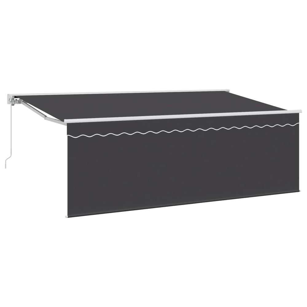 Auvent rétractable anthracite 400 x 200 cm