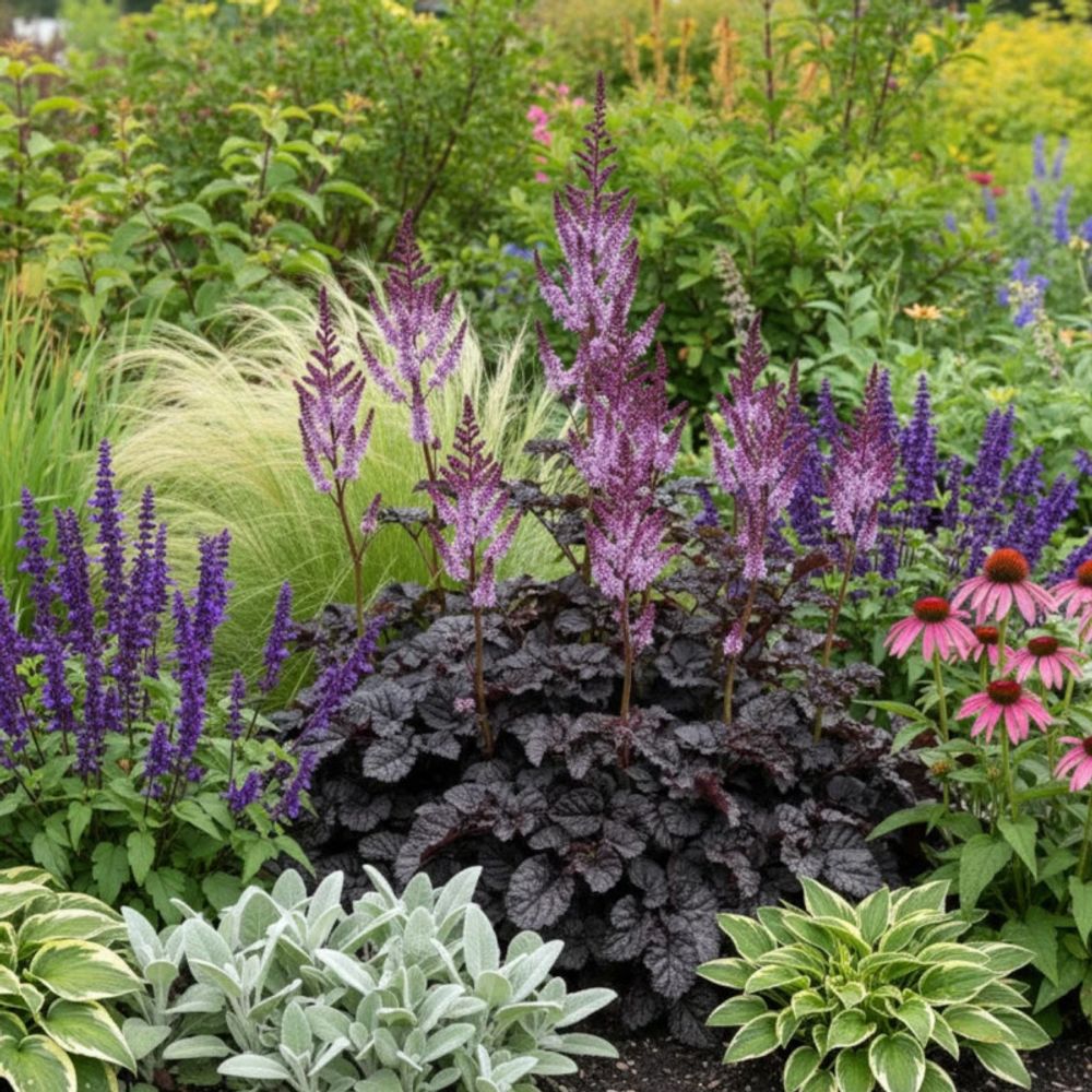 Astilbe dark side of the moon® lot de 9 godets
