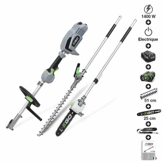 Pack élagage entretien arbres et haies avec moteur chargeur batterie 56v egopower