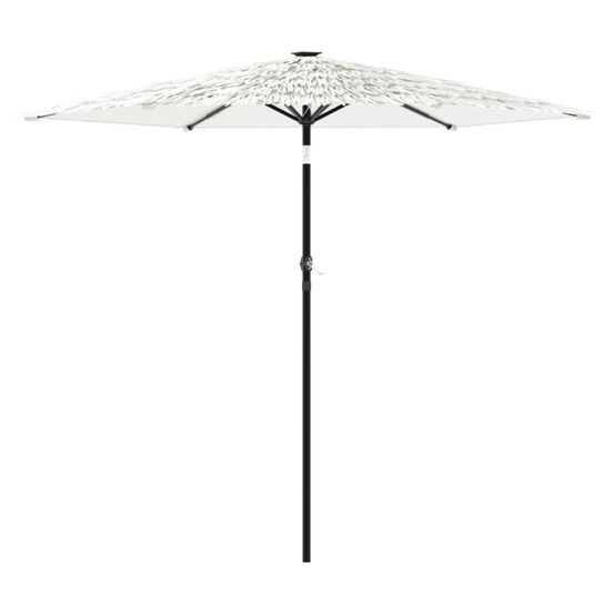 Parasol de jardin avec mât en acier blanc 268x268x226 cm