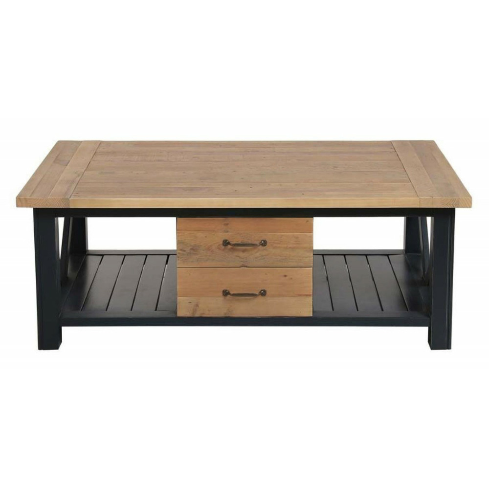 Table basse rectangulaire mdf noir - rivages interior's