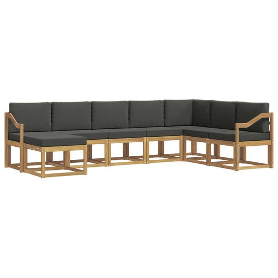 Ensemble de canapés d'extérieur 8 pc blanc et anthracite