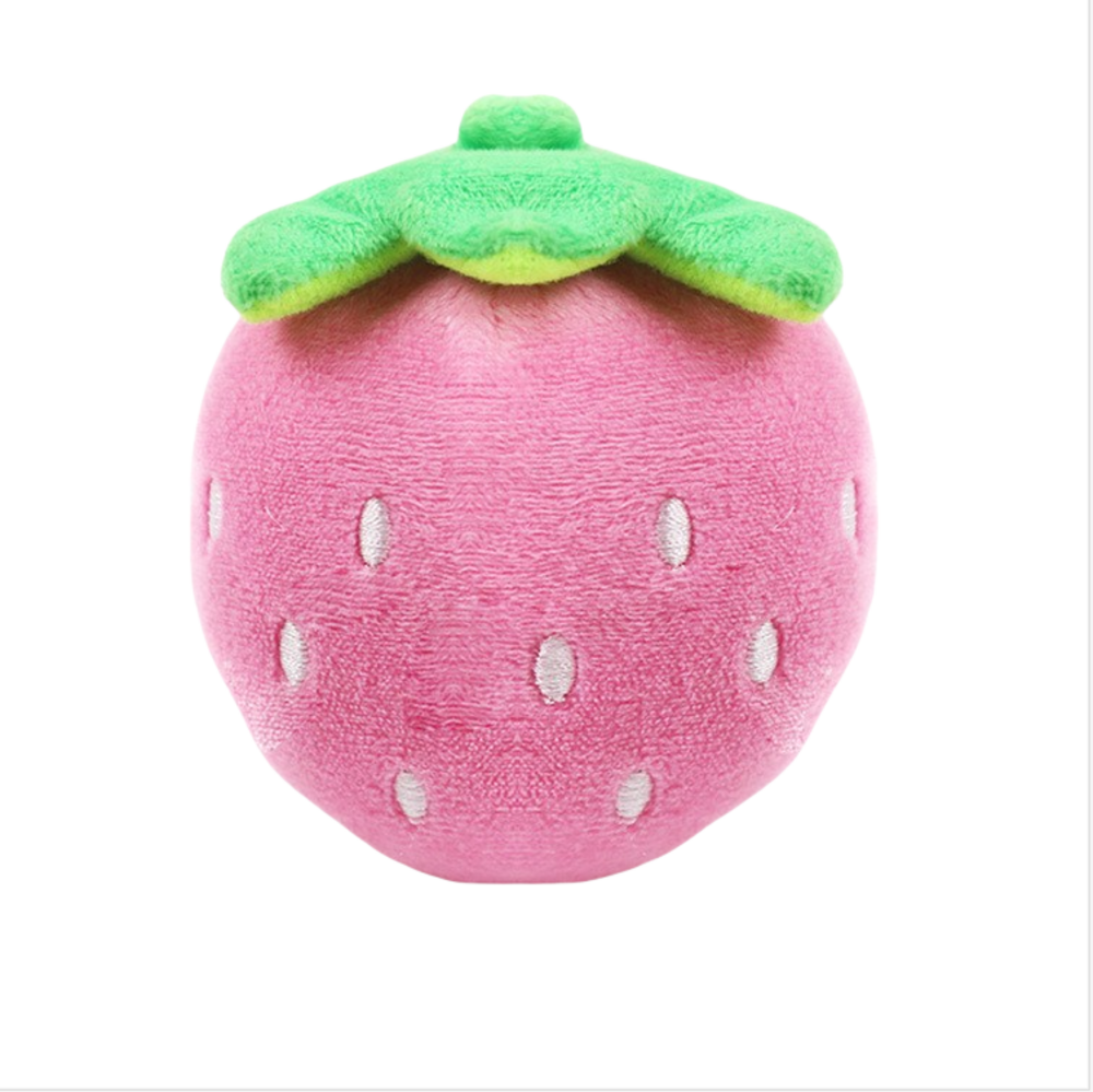 Jouet en peluche pour chien avec des motifs de fruits et d'animaux de dessin animé