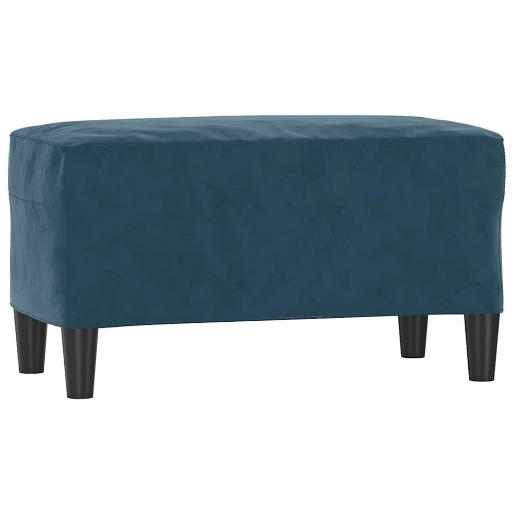 Banc bleu 70x35x41 cm velours