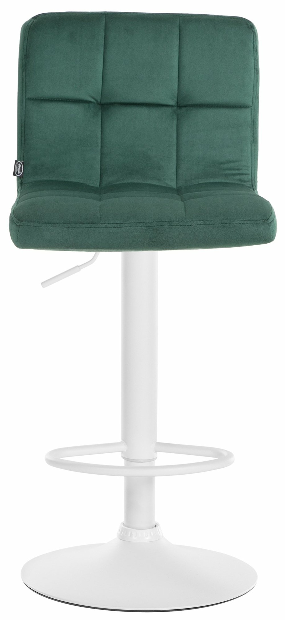 Tabouret de bar peru velours blanc