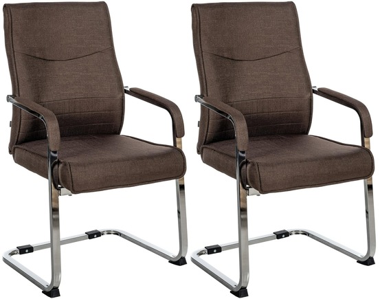Lot de 2 chaises visiteur hobart tissu