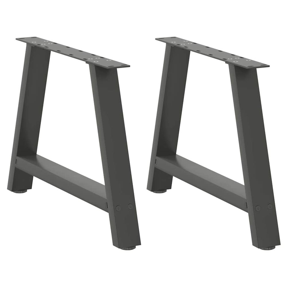 Pieds de table basse en forme de a 2 pièces anthracite 60 x (42-43) cm acier