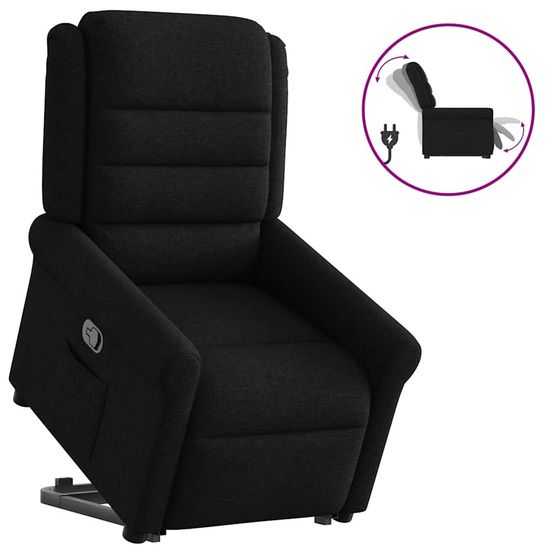 Fauteuil inclinable noir tissu