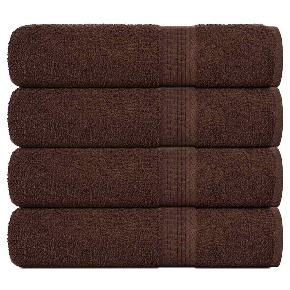 Essuie-mains frogn 4 pcs marron 50x100 cm 360 g/m²