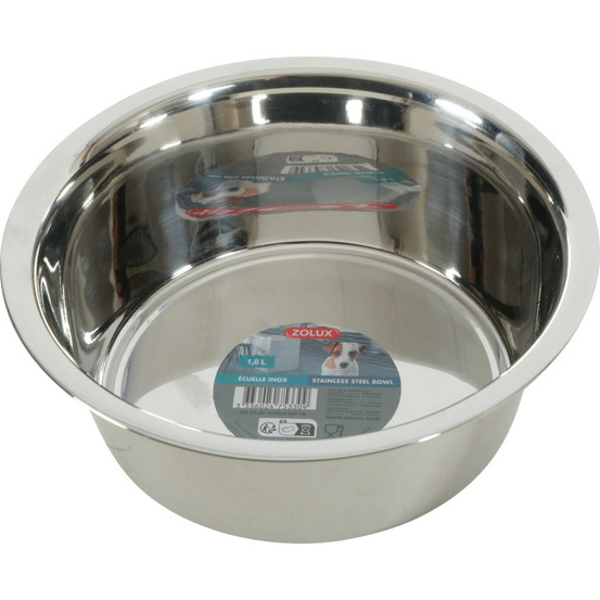 Gamelle ecuelle inox 1.8 litres pour chien