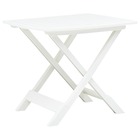 Table pliable de jardin blanc 79x72x70 cm plastique