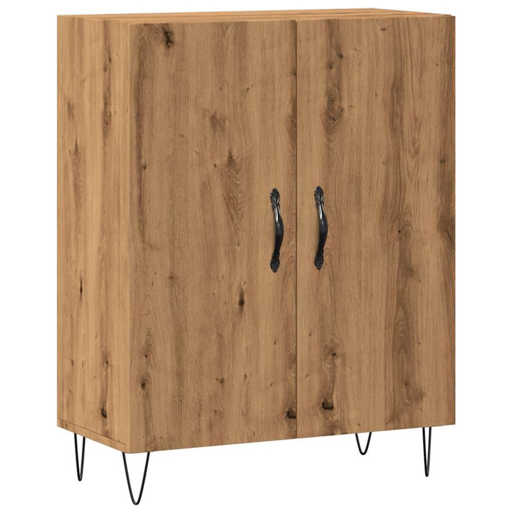 Buffet chêne artisanal 69,5x34x90 cm bois d'ingénierie