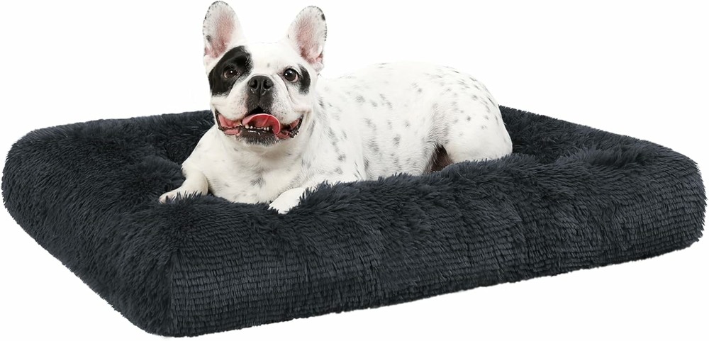 Panier pour chien moyen taille, 76x52cm gris foncé