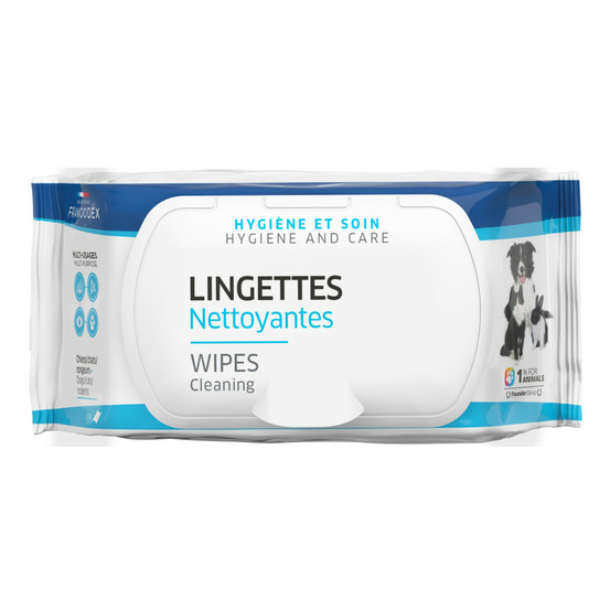 Lingettes nettoyantes multi-usages 30 pour chiens, chats et petits mammifèr
