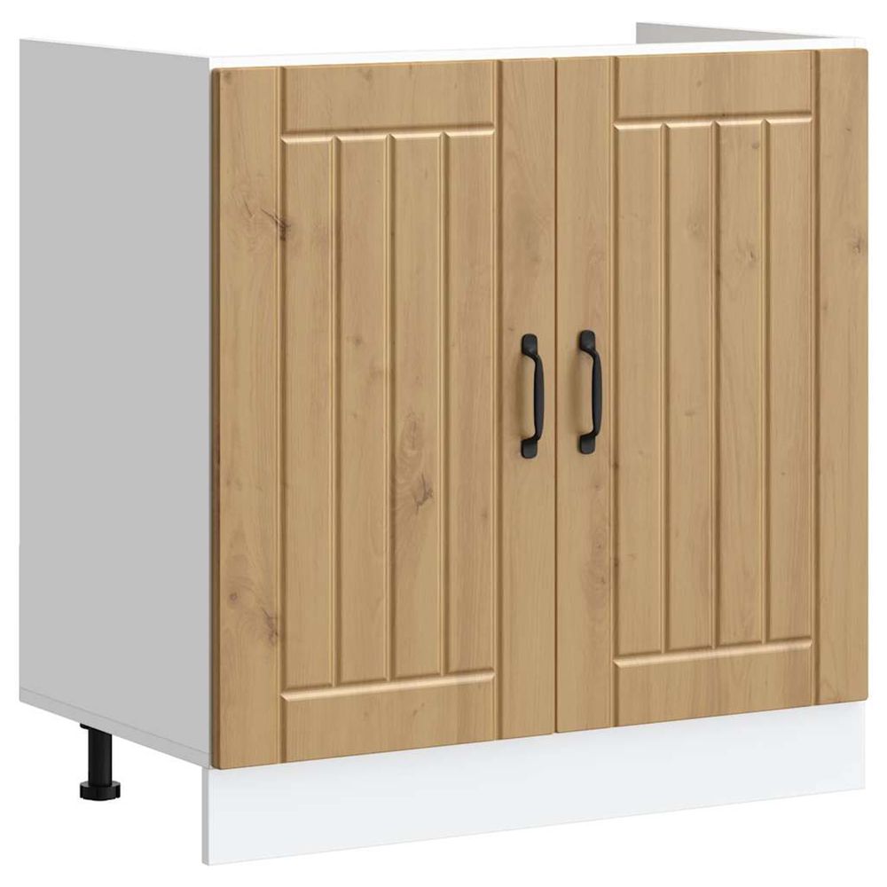 Meuble de base de lavabo lucca chêne artisanal bois ingénierie