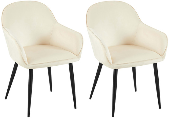 Lot de 2 chaises de salle à manger boise velours