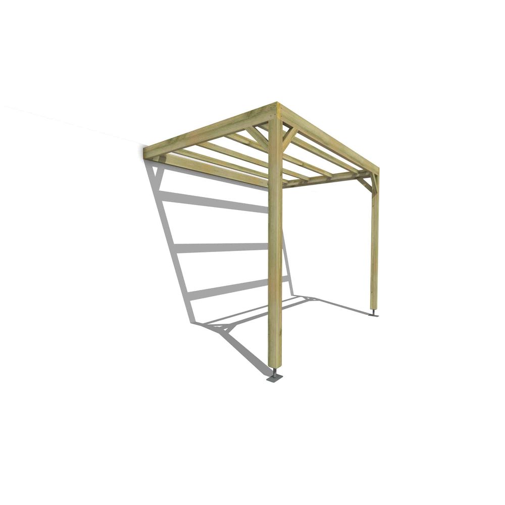 Pergola bois • 3m x 2m • adossée • sens largeur • livraison comprise