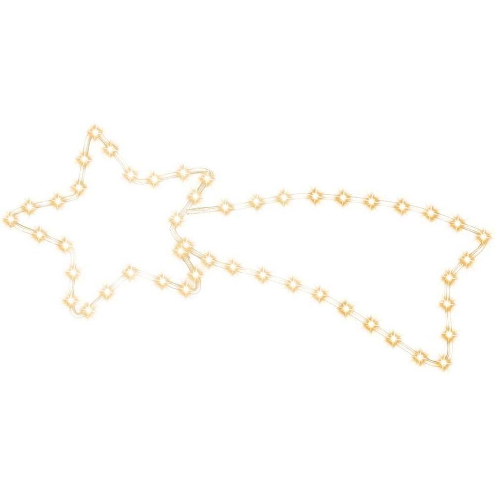 Figurine de comète de noël avec 48 led blanc chaud 65x28 cm