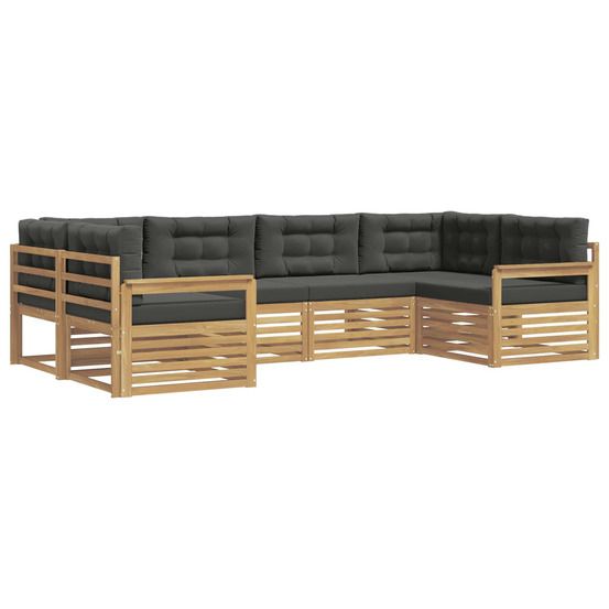 Ensemble de canapés d'extérieur 6 pc blanc et anthracite