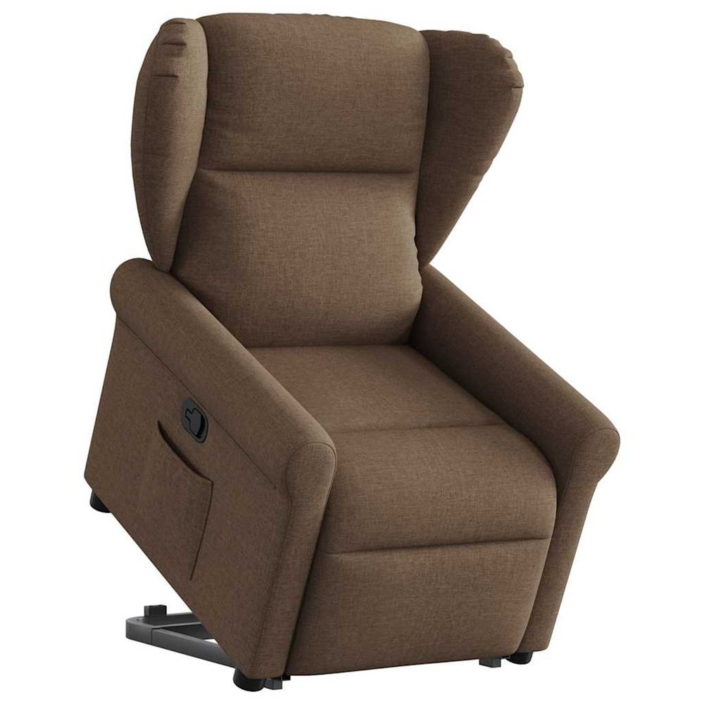 Fauteuil inclinable marron tissu
