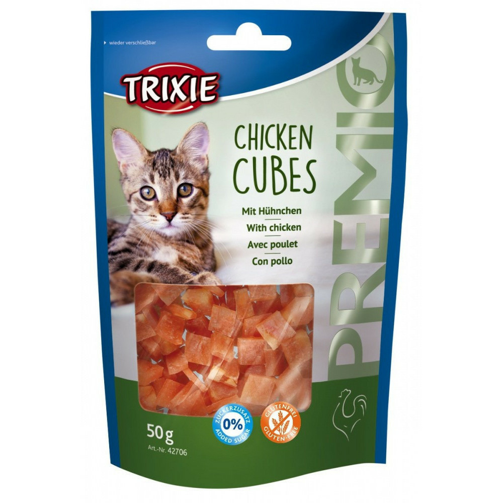 Cubes de poulet 50 gr pour chat