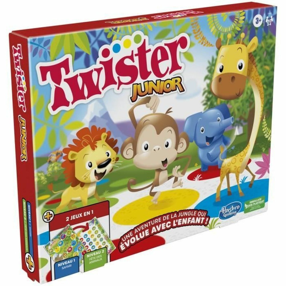 Jeu de société twister tapis réversible 2-en-1 évolutif