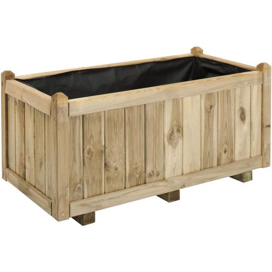 Bac à fleurs bois vendôme 113 litres
