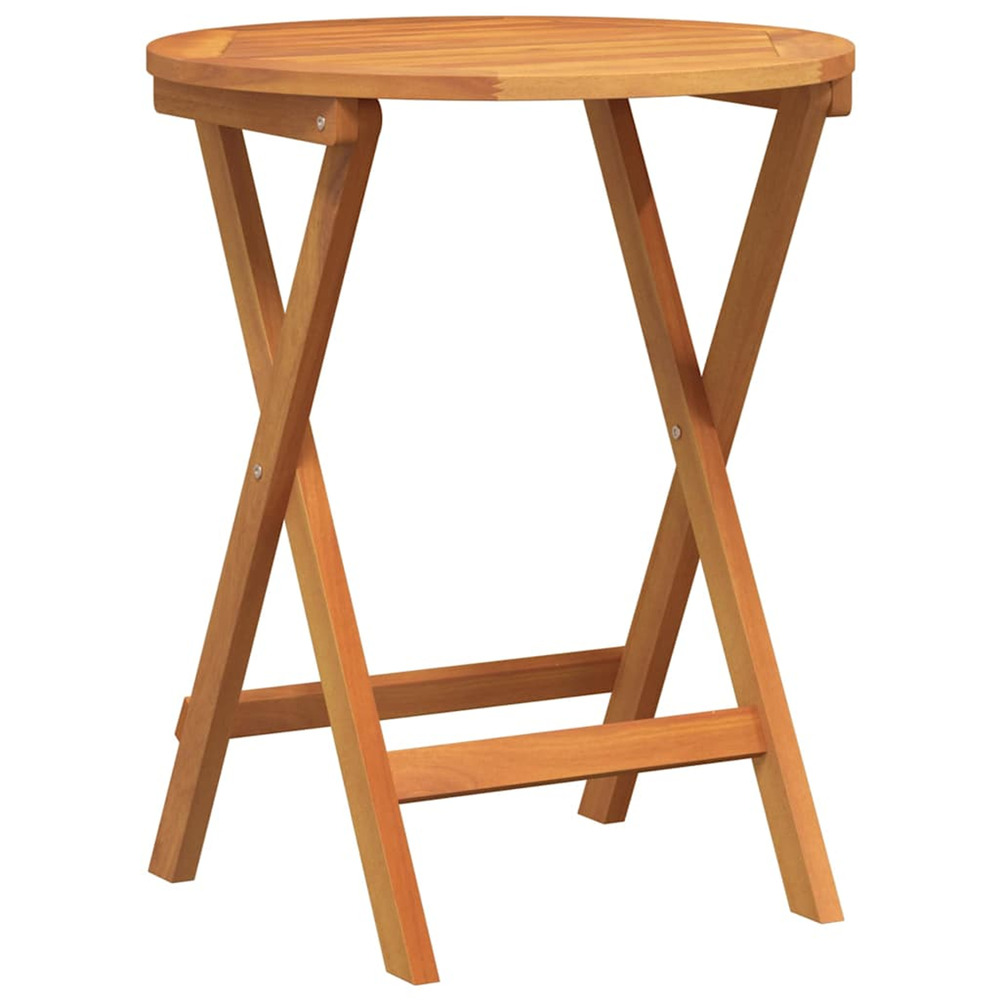 Table de jardin naturel 60 x 60 x 72 cm bois d'acacia massif