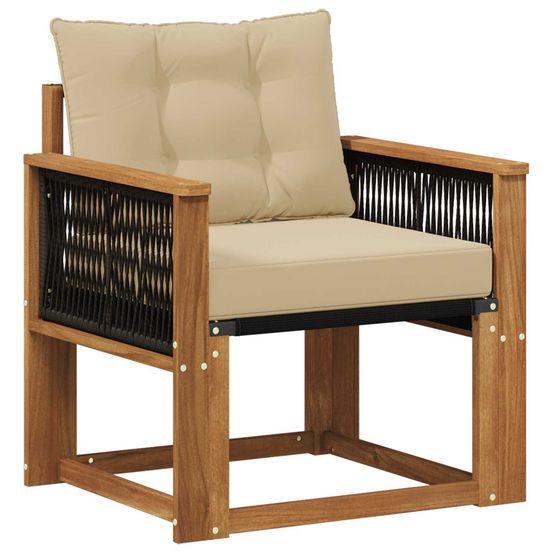 Sofa de milieu extérieur bois d'acacia massif naturel