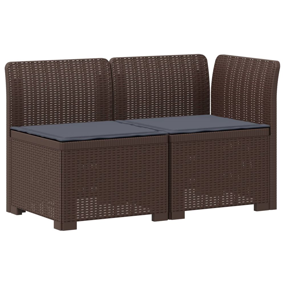 Canapé de jardin 2 places avec coussins look rotin 2 place pp