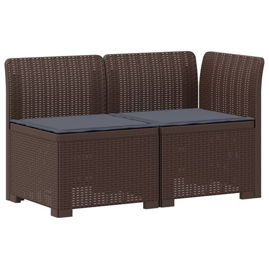 Canapé de jardin 2 places avec coussins look rotin 2 place pp