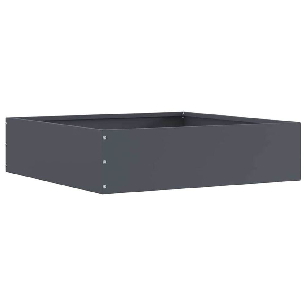 Bordure carrée jardin acier aménagement esthétique massifs 50x13cm anthracite