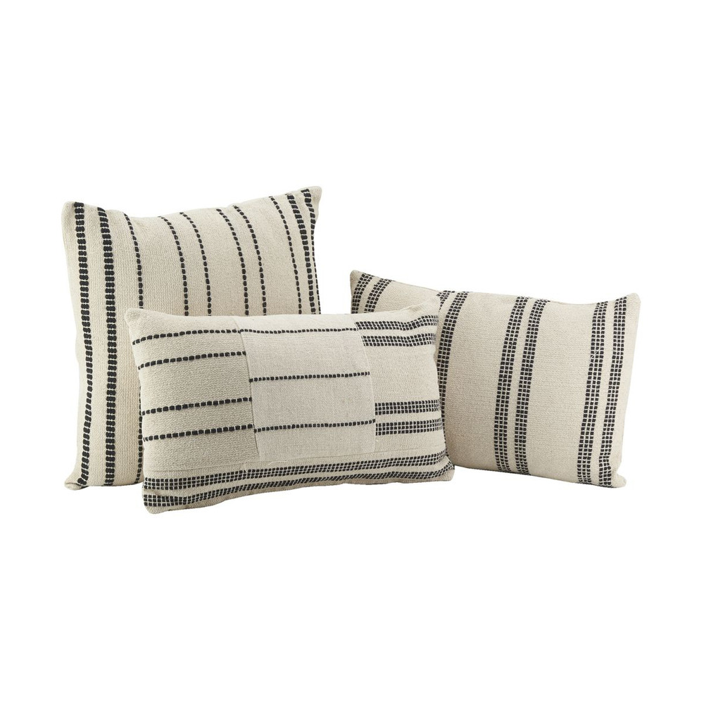 Coussins graphiques en coton (lot de 3)