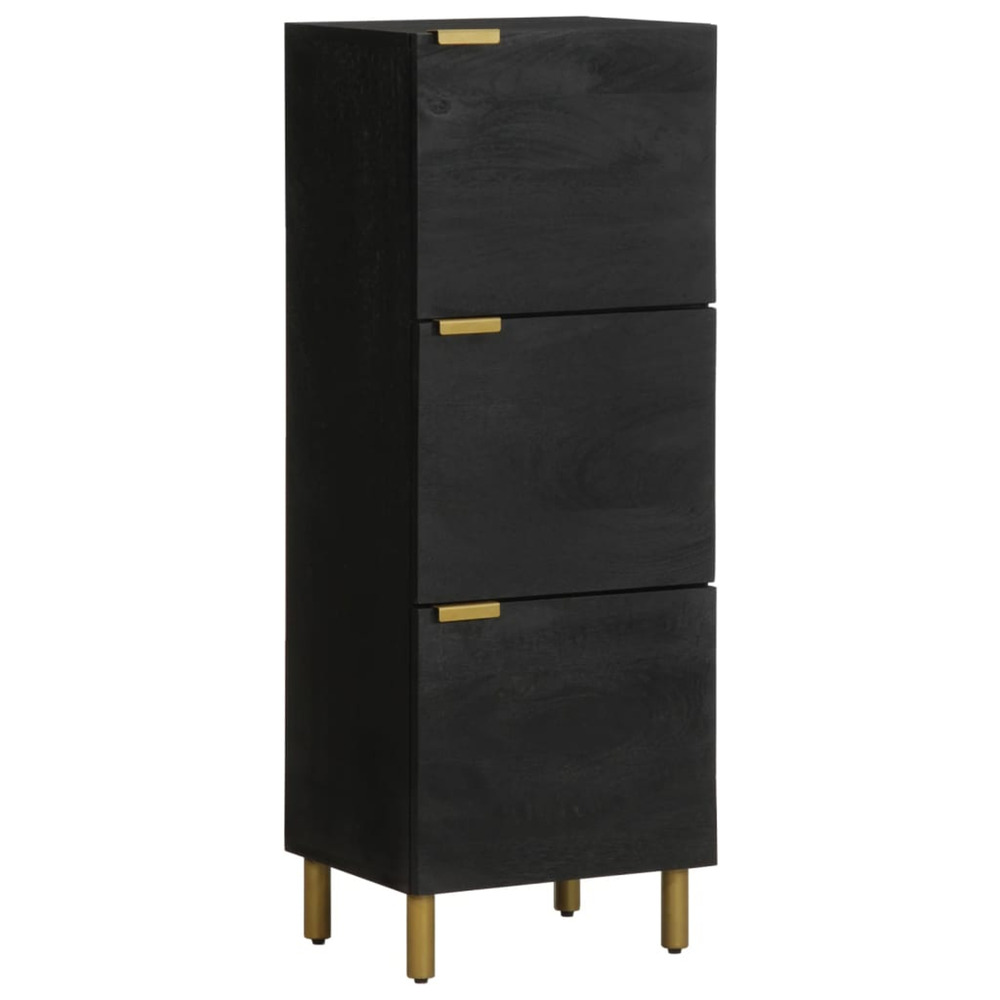 Buffet noir 40x33x110 cm bois d'ingénierie