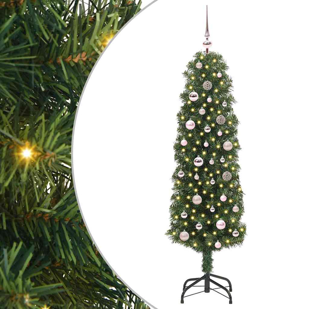 Sapin de noël artificiel vert 150 cm pvc et acier et plastique