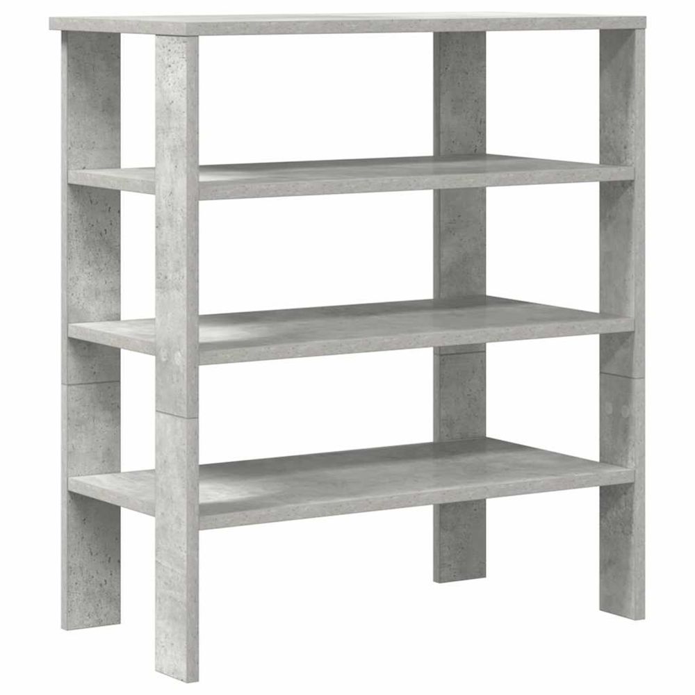 Étagère à chaussures gris béton 61x32x70 cm bois d'ingénierie