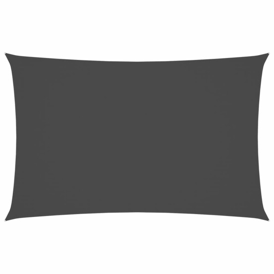 Voile de parasol tissu oxford rectangulaire 2x5 m anthracite