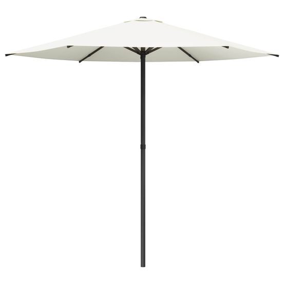 Parasol de jardin 230 x 230 cm polyester rectangulaire crème
