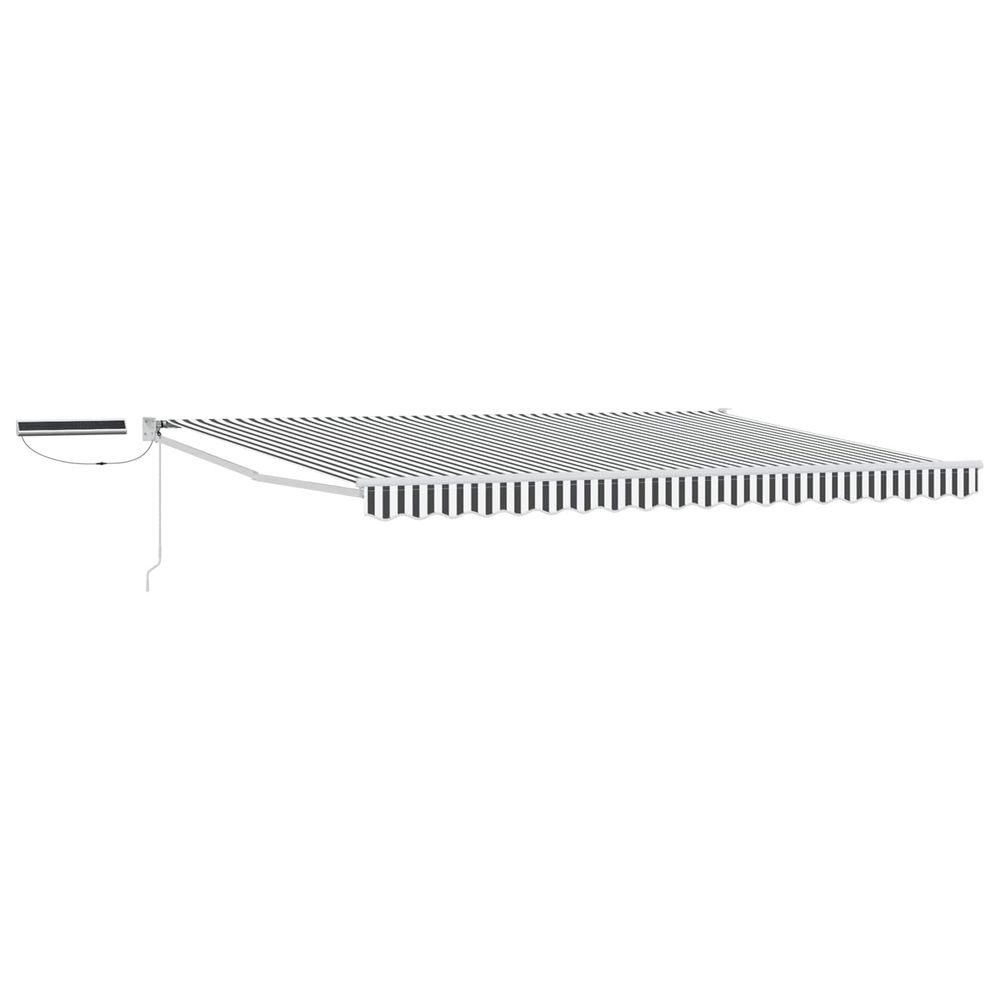 Auvent rétractable électrique anthracite et blanc 4 × 3 m