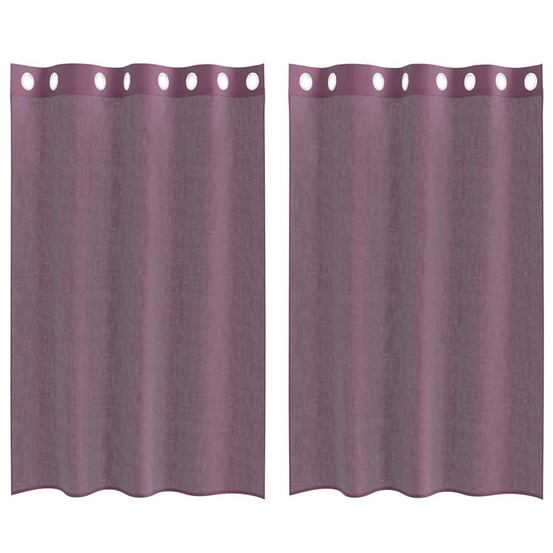 Rideaux en voile avec œillets 2 pcs violet 140x175 cm