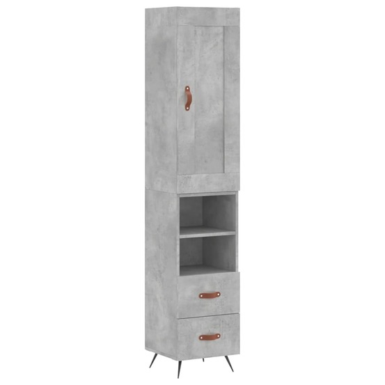 Buffet bahut commode armoire meuble de rangement organisateur cuisine salle de séjour salon haut 34,5 x 34 x 180 cm bois d'in