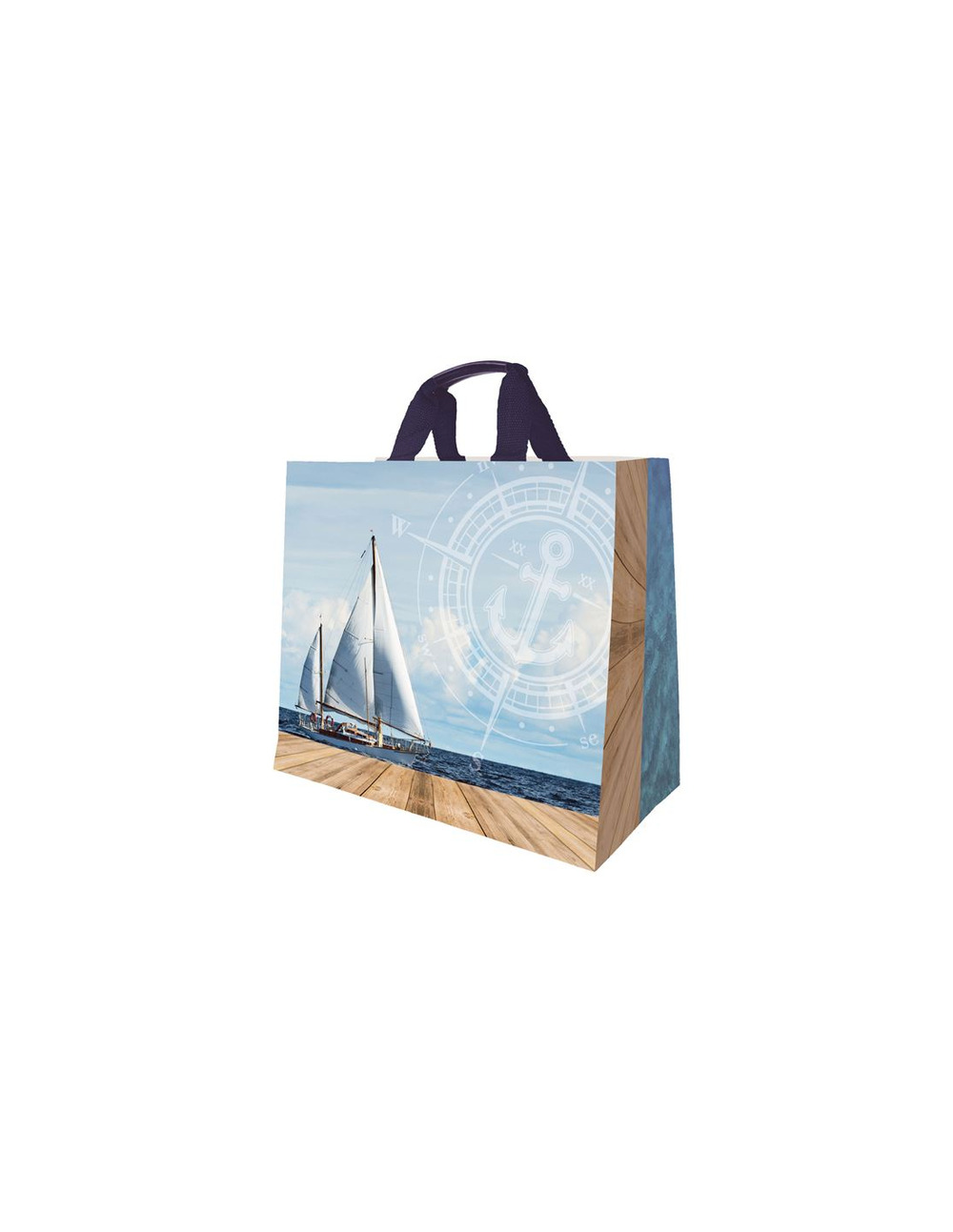 Sac cabas polypro tisse voile 33l dim.43x20x38cm - sphere