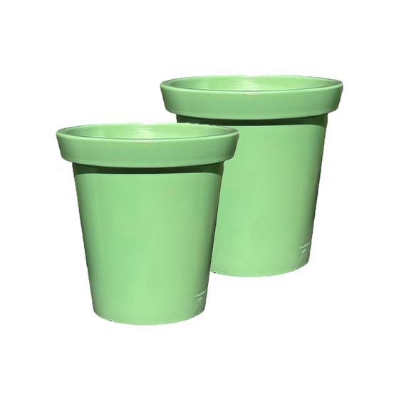 Pot de fleurs rond xxl delight 200l - lot de 2 - plast'up rotomoulage