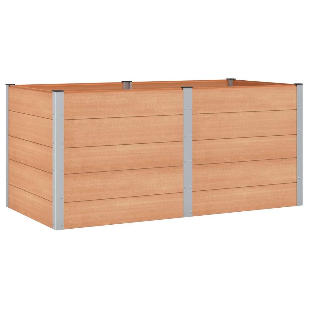 Jardinière surélevée marron 200 x 100 x 91 cm wpc et aluminium