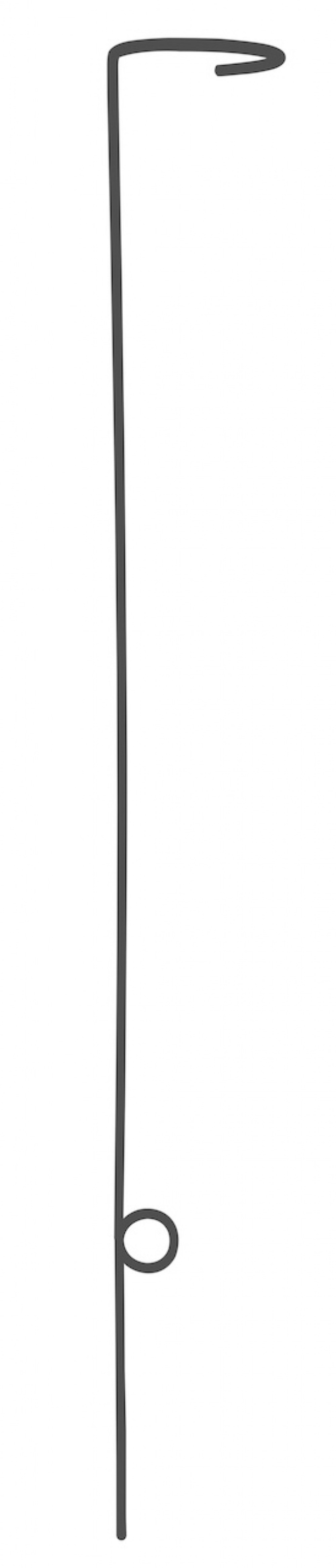 Pic bougie en forme de tige - grand modèle - anthracite 90 x 9,2cm