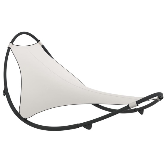 Transat design chaise longue bain de soleil lit de jardin terrasse meuble d'extérieur à bascule avec roues acier et textilène