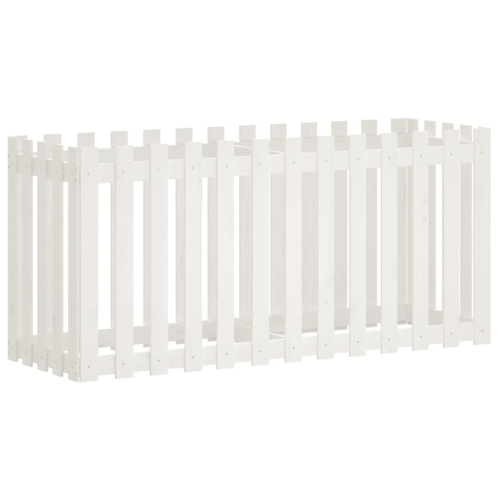 Lit surélevé de jardin design de clôture 150x50x70cm pin massif